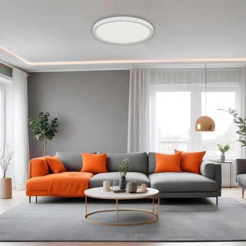 7754/12L MITRA LED SN 095 Светильник пластик/белый LED 12Вт 3000/4000/6500К D170 IP20 CCT/датчик дви фото 3