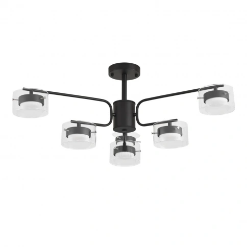 8349/6C COMFI черный/прозрачный, металл/стекло Светильник потолочный LED GX53 6*7W 220V NATALINA фото 2