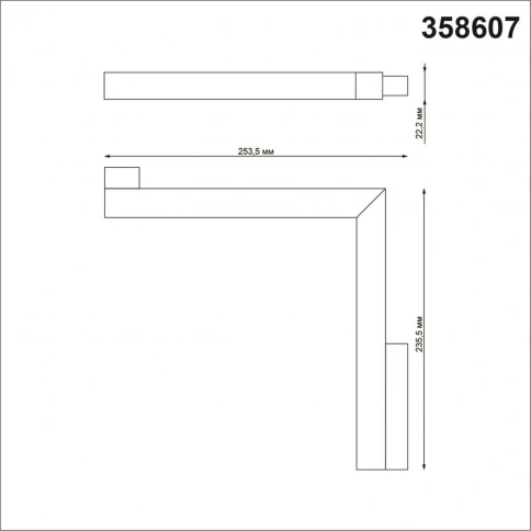 358607 SHINO NT21 155 белый Трековый светильник для низковольного шинопровода IP20 LED 4000K 24W 48V фото 1