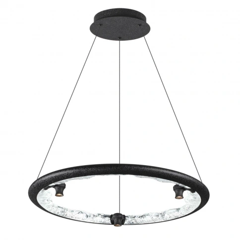 7001/44L HIGHTECH ODL25 253 Подвесной светильник черный ice crack/акрил разд. Вкл. с ПДУ IP20 LED 44 фото 3