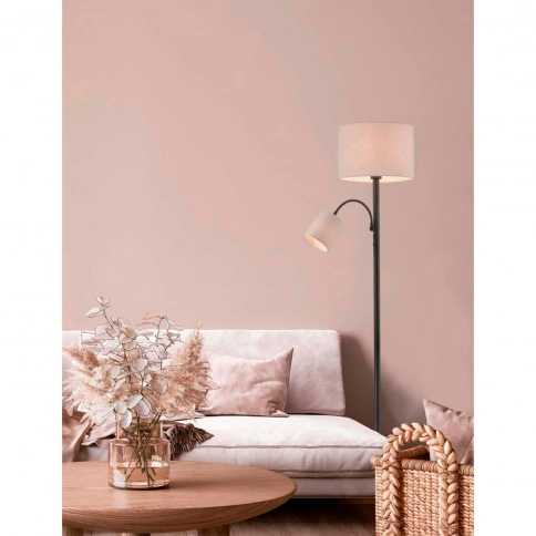 8042/2F MODERNI LN25 365 черный/бежевый, металл/текстиль Торшер Е27 1*60W + Е14 1*40W 220V KAYA фото 3