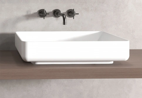Раковина накладная ABBER Stein AS2629 белая матовая фото 1