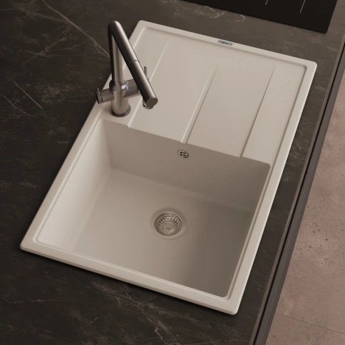 Кухонная мойка ABBER Quarz AQ2904W белый фото 2
