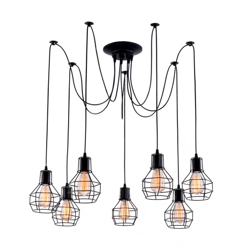Подвесная люстра Arte Lamp SPIDER A1109SP-7BK фото 1