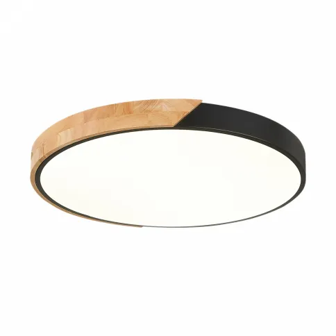 SLE200942-01 Светильник потолочный Черный, Светлое дерево/Белый LED 1*45W 3000K/4000K/6000K 2700Lm фото 2