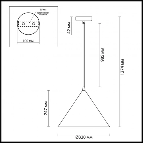 3724/24L LEDIO LN19 321 черный Подвес LED 24W 4000К 2040Лм 220V LENNY фото 1