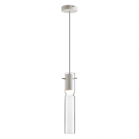 5058/5LB PENDANT ODL24 459 белый/прозрачный/металл/стекло Подвес LED 5W 3000K SCROW фото 1