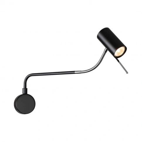 4381/1W HIGHTECH ODL23 349 черный/хром/металл Настенный св-к выкл. на плафоне IP20 LED GU10 10W GIGI фото 3