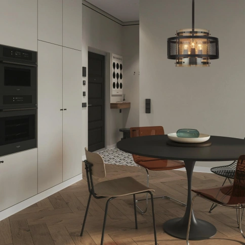 8007/6 MODERNI LN25 251 черный/черный, золотой металл/металл, стекло Люстра подвесная Е14 6*40W 220V фото 3