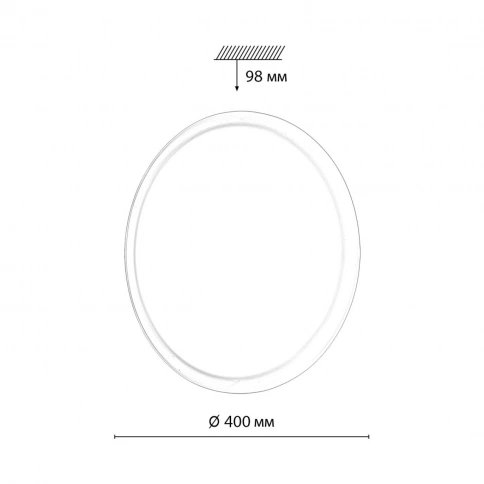 7776/DLN PALE SN 110 Светильник пластик/белый LED 48Вт 3000/4000/6000К D400 IP43 CCT JOLLY фото 2