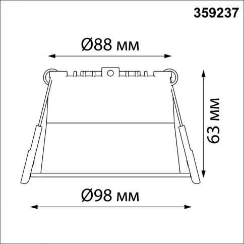 359237 SPOT NT23 472 черный Светильник встраиваемый светодиодный IP20 LED 12W 220V 840Лм 3000К TRAN фото 1