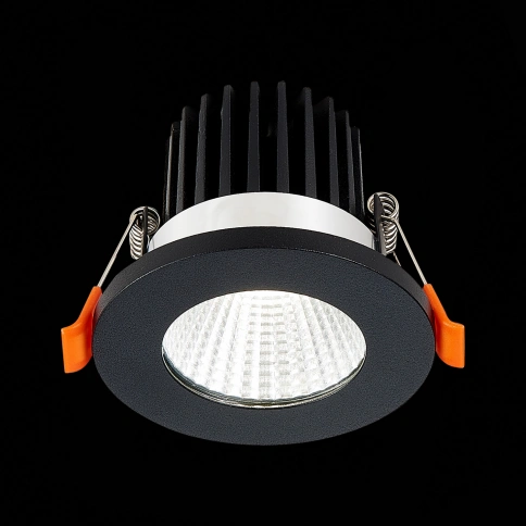 ST704.448.10 Св-к встр. Черный LED 1*10W 4000K 900Lm Ra>90 38° IP20 D80xH60 170-240V фото 1