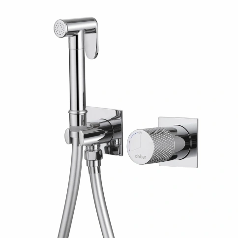 Смеситель ABBER Rund AF8725 с гигиеническим душем, хром фото 1