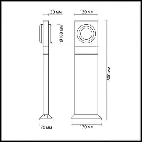 6654/10GL NATURE ODL24 623 черный/металл Уличный светильник IP65 LED 10W 4000K AC85-265V VART фото 1