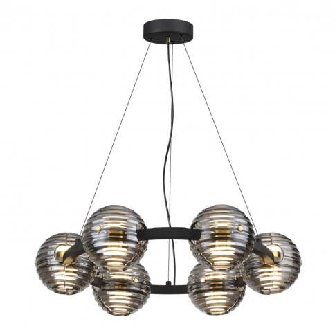 5041/60L L-VISION ODL24 545 черн./золото/дымчатый/металл/стеко Люстра LED 60W 4000К 1526Лм TRONI фото 3