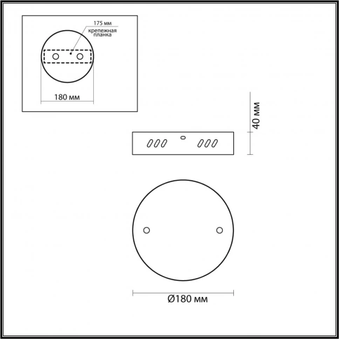 6531/2L LEDIO LN23 215 латунь Основание для подвеса   220V ECHO фото 1