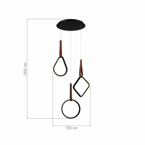 SL6131.403.36 Светильник подвесной ST-Luce Черный/Черный, Терракотовый LED 1*36W 4000K фото 1