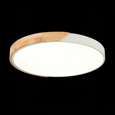 SLE200952-01 Светильник потолочный Белый, Светлое дерево/Белый LED 1*45W 3000K/4000K/6000K фото 1