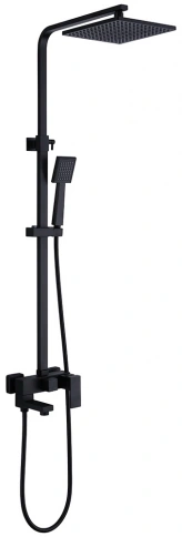 Душевая стойка ABBER Daheim AF8216BL с изливом, черный матовый фото 1