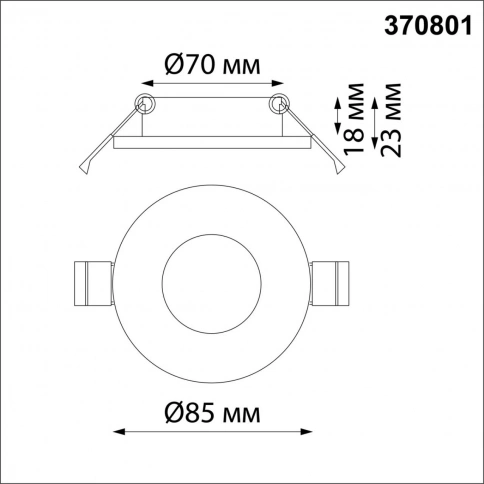 370801 SPOT NT22 532 Светильник встраиваемый влагозащищенный IP44 GU10 50W 220V AQUA фото 1