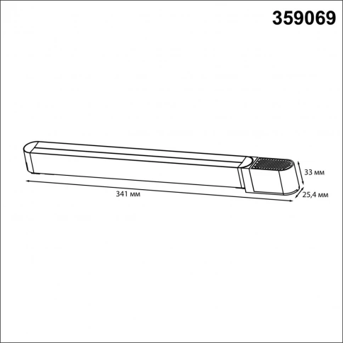 359069 DRIVE NT23 176 белый Драйвер для накладного шинопровода (арт.135193-135196) IP20 100W 48V SMA фото 1