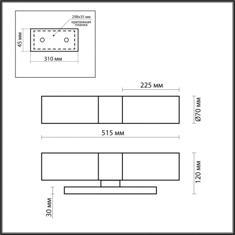 2660/2W DROPS ODL14 703 хром/белый Настенный светильник IP44 E27 2*40W 220V TINGO фото 1