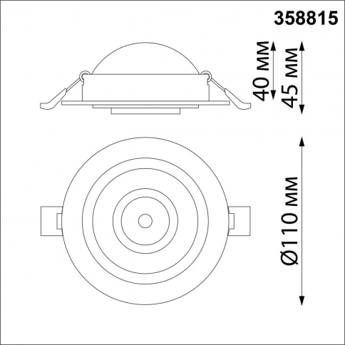 358815 SPOT NT21 466 белый Светильник встраиваемый светодиодный IP20 LED 9W 770Лм 4000K 220V GESSO фото 1