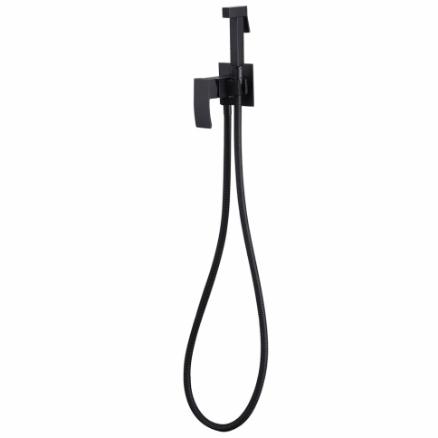 Смеситель ABBER Wasserfall AF8625B с гигиеническим душем, черный матовый фото 2