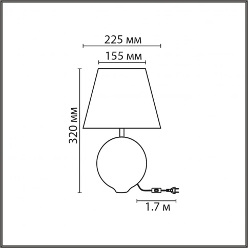 8140/1T MODERNI LN25 000 бирюзовый/серебро, керамика/текстиль Настольная лампа Е27 1*60W 220V TAPALA фото 1