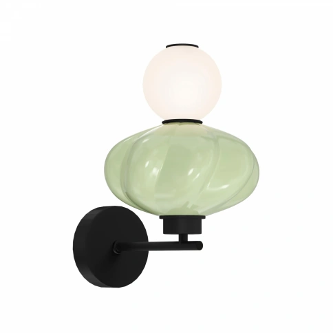 SL6134.401.01 Светильник настенный ST-Luce черный/зелёный, опаловый LED 1*8W 3000K фото 1
