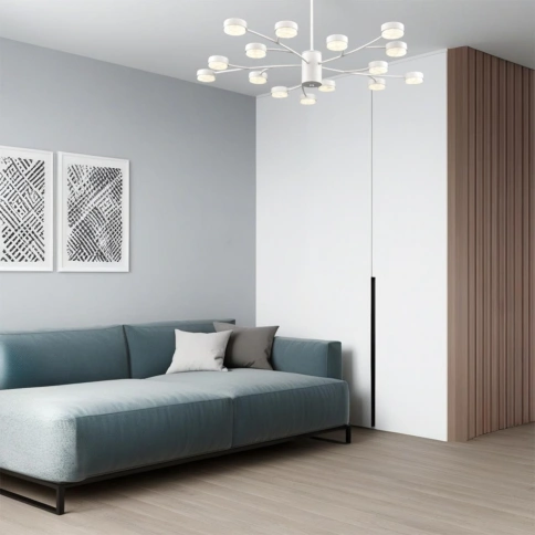 8265/15 COMFI LN26 металл/металл белый/белый Люстра GX53 LED 15*7W 220V TORINA фото 3