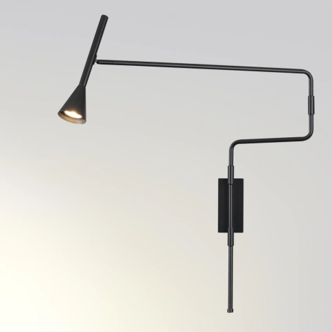 7031/1W HIGHTECH ODL25 677 Настенный светильник черн/металл/металл с выкл. IP20 LED GU10 9W 220V IZZ фото 3