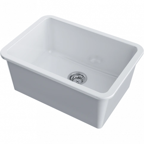 Мойка Torishima 67-U/I-WH Glossy Natceramic/белый глянцевый фото 1