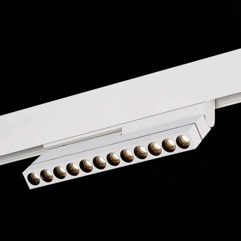 ST805.536.12 Магнитный трековый светильник Белый LED 1*12W 3000K 450Lm Ra>90 36° IP20 L220xW22xH117 фото 1