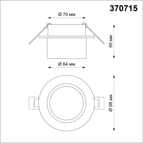 370715 SPOT NT21 510 черный Светильник встраиваемый IP20 GU10 9W 235V LIRIO фото 1