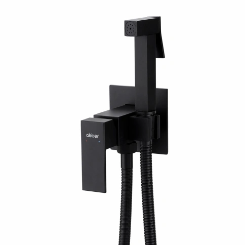 Смеситель ABBER Daheim AF8226B с гигиеническим душем, черный матовый фото 1
