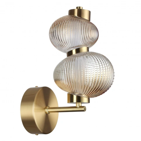5095/8WL L-VISION ODL25 417 латунный/янтарный градиент/металл/стекло Настенный светильник LED 8W 400 фото 1