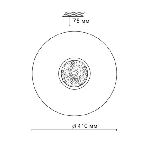 2074/DL PALE SN 069 Светильник пластик/белый/хром/прозрачный LED 48Вт 3000-6300K D410 IP43 пульт ДУ  фото 2