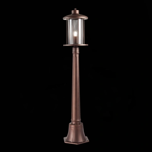 SL080.415.01 Светильник уличный наземный ST-Luce Темный кофе/Прозрачный, Темный кофе E27 1*60W фото 1