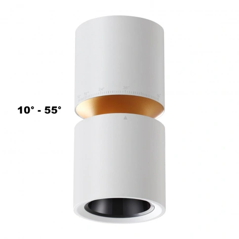 359337 OVER NT24 318 белый Светильник накладной светодиодный IP20 LED 10W/3W 3000K 1090Лм 170-265V A фото 1