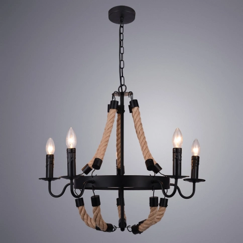Подвесная люстра Arte Lamp MARSIGLIA A8956LM-5BK фото 1
