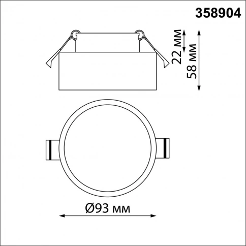 358904 SPOT NT22 522 черный Встраиваемый влагозащищенный светильник IP54 LED 4000K 10W 220V MAY фото 1