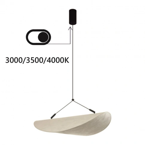 7067/30L L-VISION ODL25 239 Подвесной светильник металл/нетканный шелк/черн IP20 LED 20W 3000/3500/4 фото 2