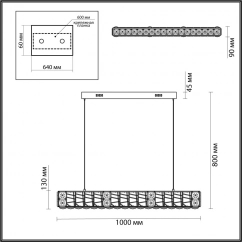 5071/40L HALL ODL24 613 золото/прозрачный/металл/хрусталь/стекло Люстра LED 40W 3700K VERSION фото 1