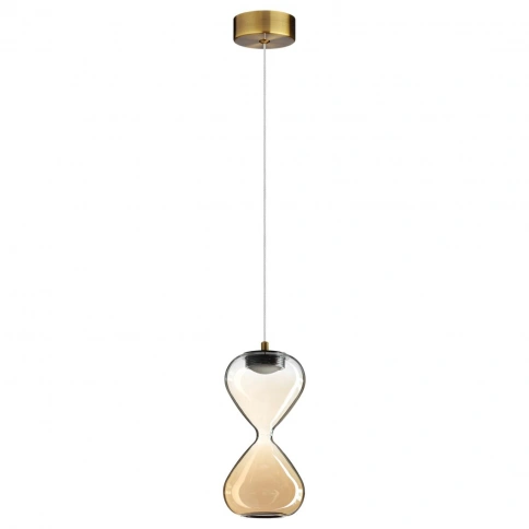 5093/4L PENDANT ODL25 415 античн.бронза/прозрачн./янтарный градиент/металл/стекло Подвес LED 4W 4000 фото 2