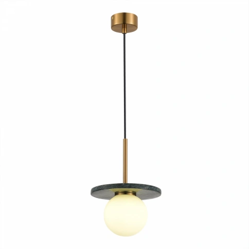 SL1191.363.01 Светильник подвесной ST-Luce Латунь/Латунь, Зеленый G9 LED 1*5W 4000K фото 1