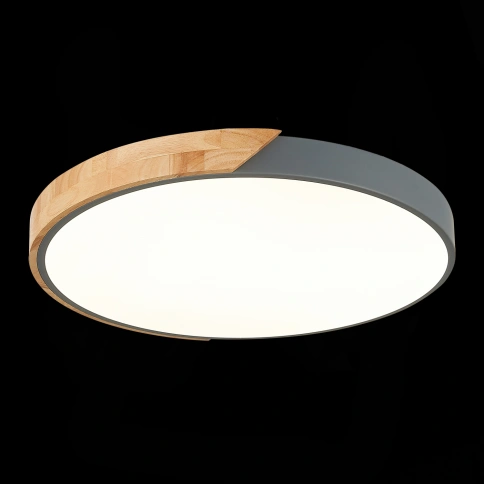 SLE200972-01 Светильник потолочный Серый, Светлое дерево/Белый LED 1*45W 3000K/4000K/6000K фото 1