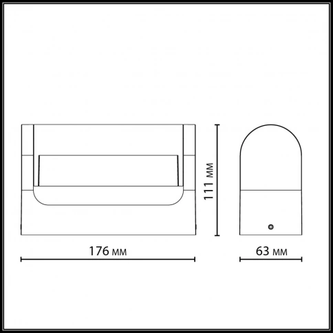 7118/12WL NATURE ODL25 Настенный светильник  коричневый/металл IP65 LED 12W 450Лм 3000K 140° 220-240 фото 2