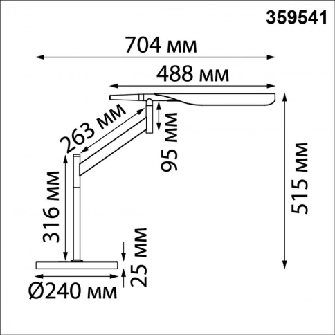 359541 LEDO NT25 000 черный Лампа настольная диммир. со сменой цвет. темпер. (управление- сенсор) IP фото 1