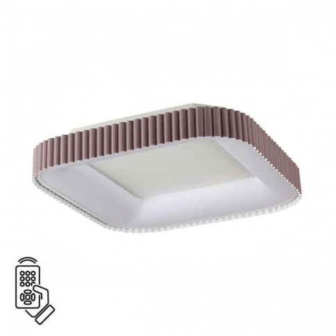 7770/56L AVRA LED SN 039 Светильник металл/белый/мокко LED 56Вт+14Вт 3000-6000K 500х500 IP43 пульт Д фото 1